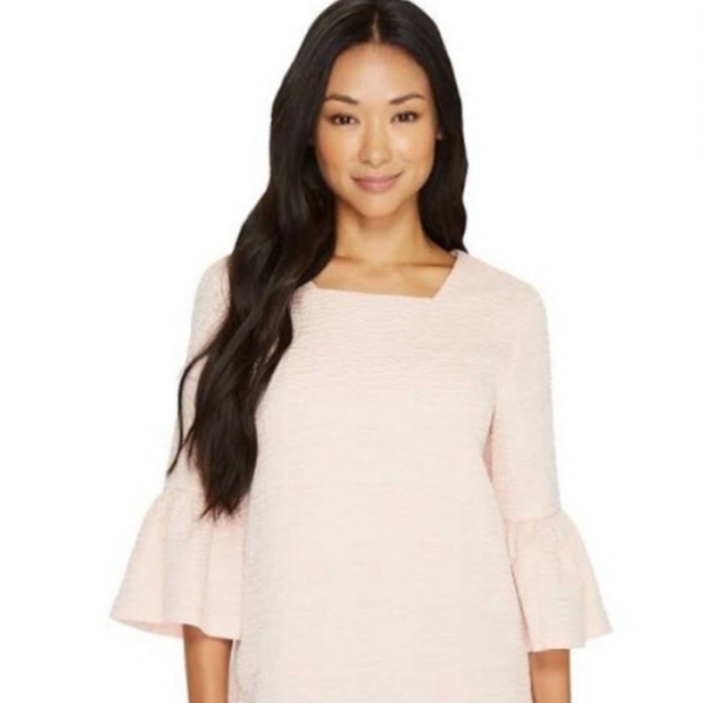 Calvin Klein Blush Square Neck 3/4 Bell Sleeve SzM